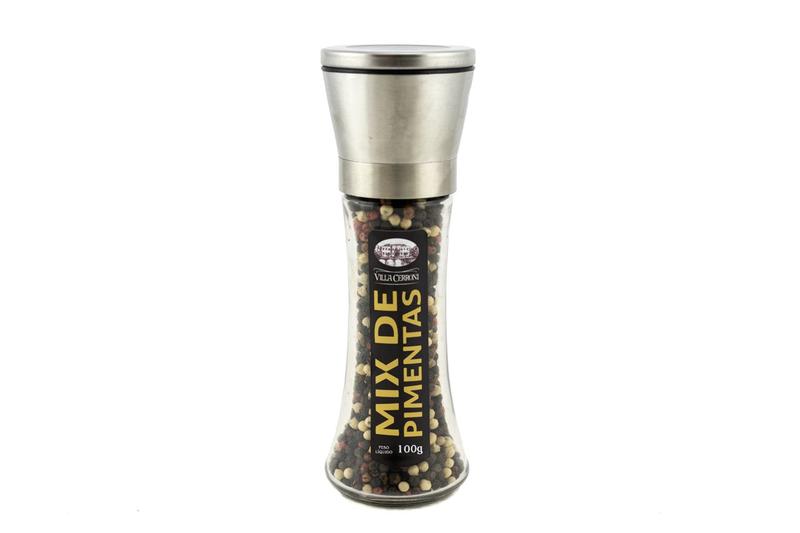 Mix de Pimentas 100g - Moedor Inox - Spice Forest Imagem de Mix de Pimentas 100g - Moedor Inox - Spice Forest