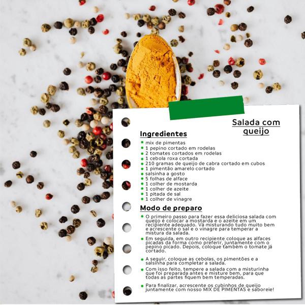 Mix de Pimentas Em Grãos Alta Qualidade Premium Pote Com Dosador 50g - Natural do Povo Imagem de Mix de Pimentas Em Grãos Alta Qualidade Premium Pote Com Dosador 50g
