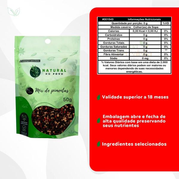 Imagem de Mix De Pimentas Em Grãos Premium Qualidade Superior Pouch 50g