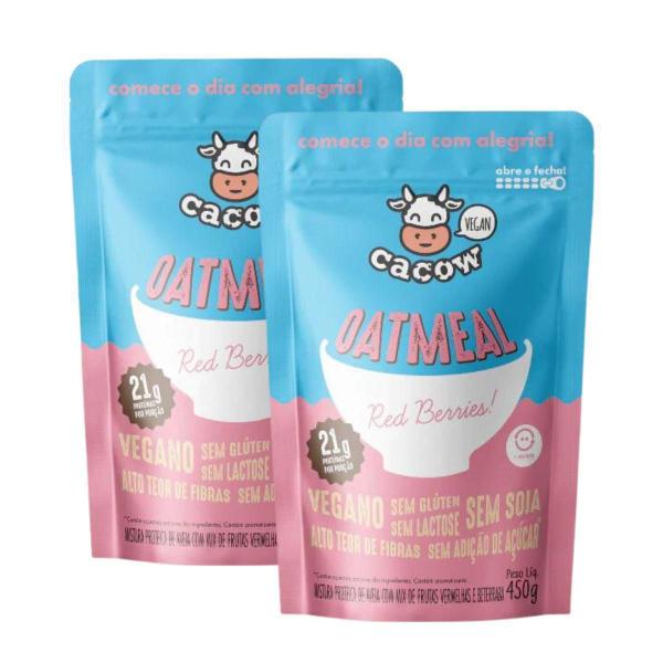 Mix de SuperFoods Oatmeal Rosa - 21g Proteína, Sem Açúcar - Cacow Imagem de Mix de SuperFoods Oatmeal Rosa - 21g Proteína, Sem Açúcar