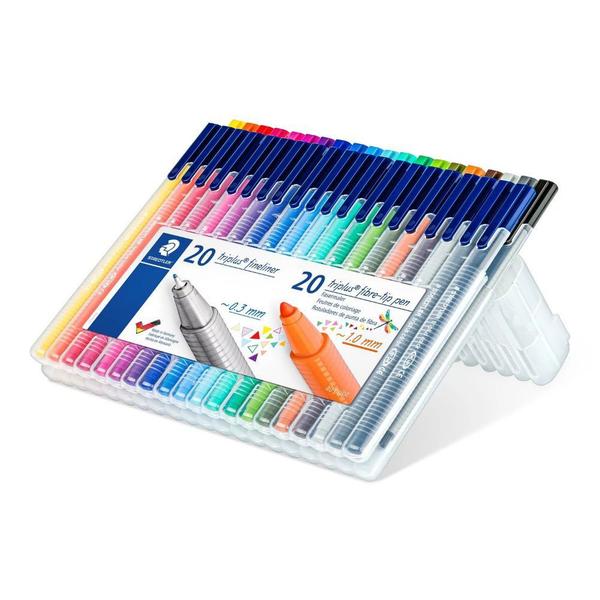 Imagem de Mix & Match STAEDTLER Triplus Fineliner e Color c/ 40 unds