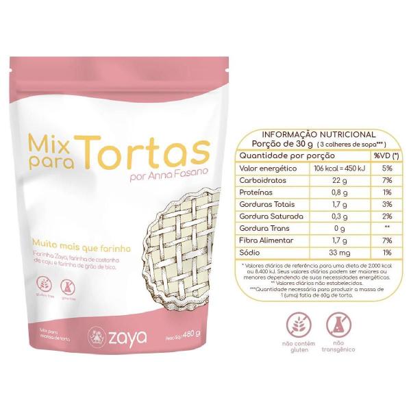 Mix Para Tortas Sem Glúten 480G Zaya - Ingredientes Premium Imagem de Mix Para Tortas Sem Glúten 480G Zaya - Ingredientes Premium