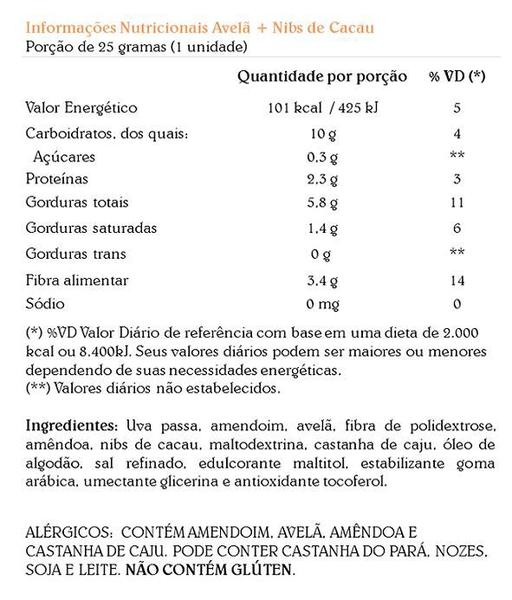 Imagem de Mixed Nuts &joy Agtal Zero Açucar Avelã, Nibs Cacau 12x25g