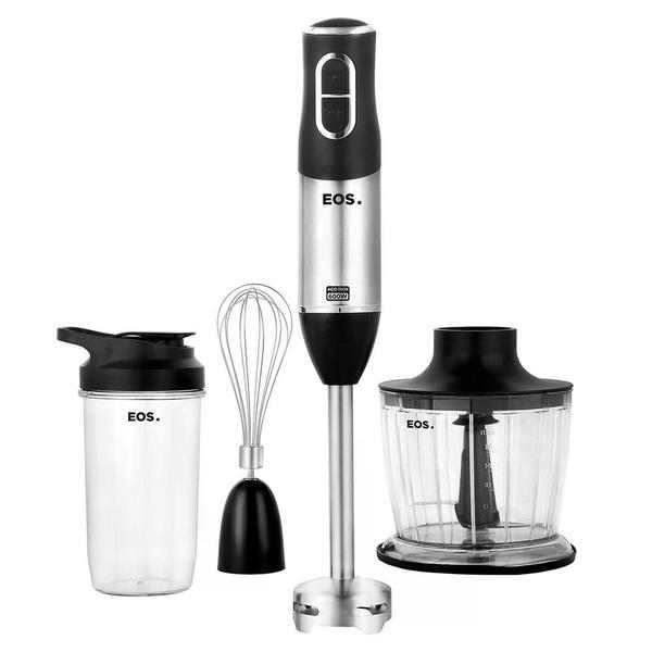 Mixer 3 Em 1 EOS EMX02 2 Velocidades 600W Inox com Preto 220V Mixer 3 Em 1 EOS EMX02 2 Velocidades 600W Inox com Preto 220V