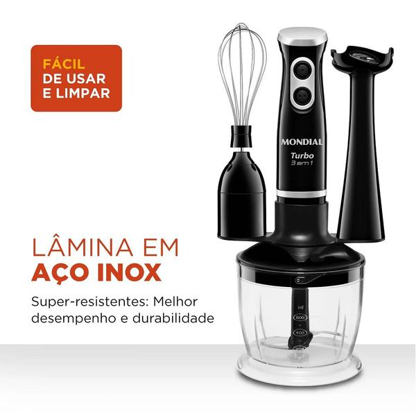 Imagem de Mixer 350W Turbo 3 em 1 M-14 220V, Preto, MONDIAL  MONDIAL