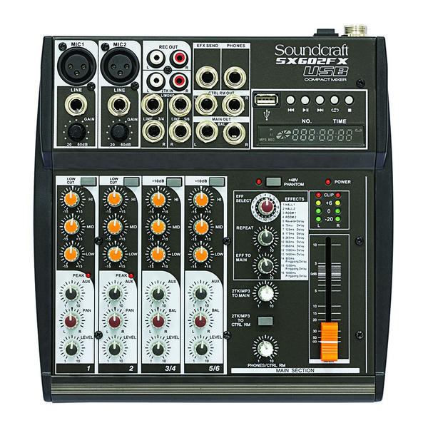 Imagem de Mixer Analogico Soundcraft SX602FX 6 Canais USB