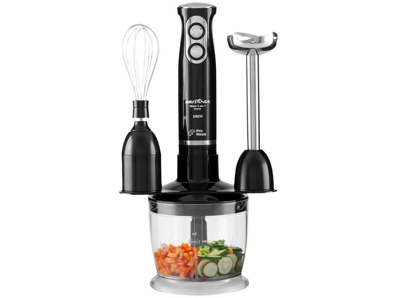 Mixer Britânia 3 em 1 Preto 400W BMX400P - 2 Velocidades
