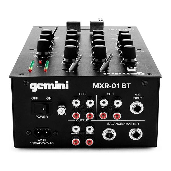 Imagem de Mixer DJ analógico Bluetooth Gemini MXR01BT