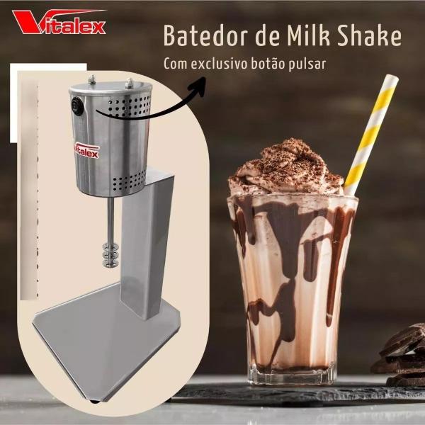 Imagem de Mixer Inox Batedor De Milk Shake Profissional 500Ml E 500w Vitalex 127v