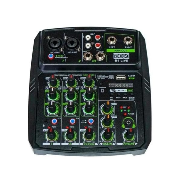 Imagem de Mixer Mesa de Som 4 Canais USB e Bluetooth B4 LIVE- Boxx