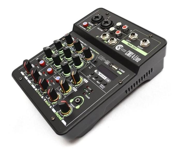 Imagem de Mixer Mesa De Som Interface Bluetooth 4 Canais Custom Sound