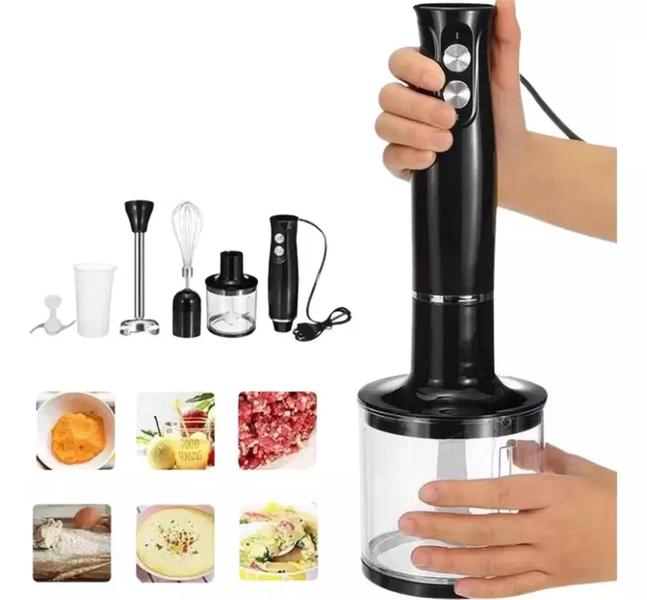 Imagem de Mixer Processador Misturador Batedor Alimento Moedor Carne 4 em 1 110v