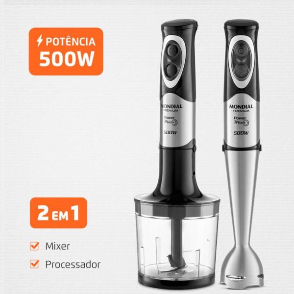 Imagem de Mixer Processador Power Premium 220V Preto 500W M-07 Mondial