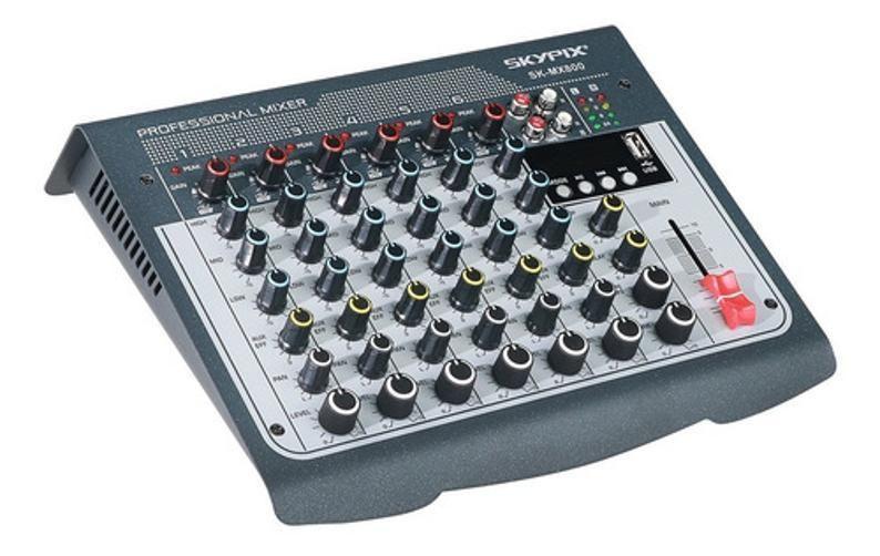 Imagem de Mixer Som 8 Canais Bluetooth Usb Display Phantom Eq Ajustes