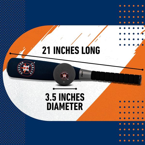 Imagem de MLB Houston Astros Team Jumbo Foam Bat and Ball Set, 21-In