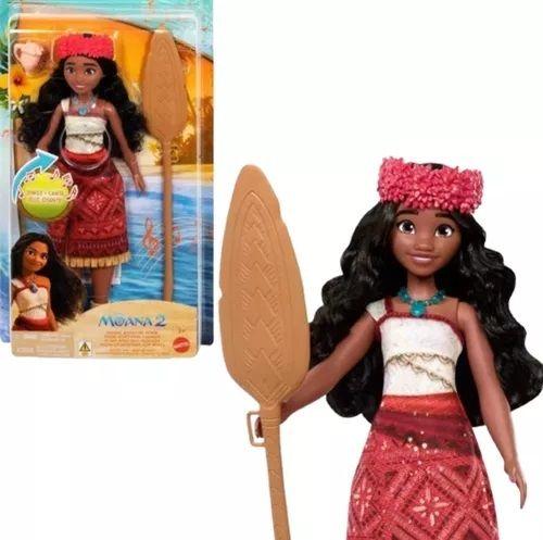 Imagem de Moana Filme 2 - Boneca Moana Musical Princesa Disney 28 Cm C/ Acessórios  - Som Canta Portugues e Ingles   Mattel