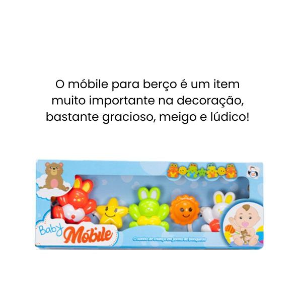 Imagem de Móbile Baby Bebê Animais Bichinhos Para Berço E Carrinho - Montessori - Pica Pau