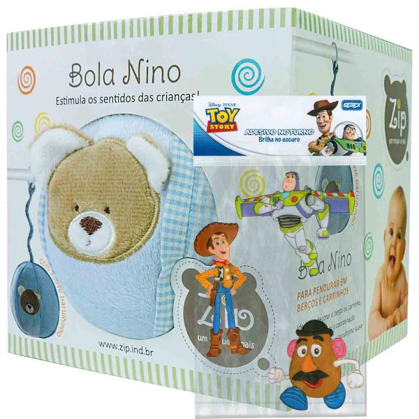 Imagem de Móbile Bola de Pelúcia com Chocalho para Bebê + Adesivo Toy Story