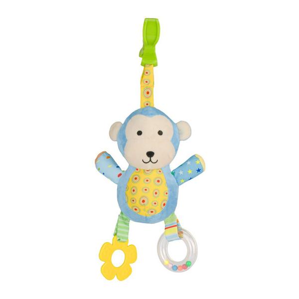 Imagem de Mobile Infantil Pelucia Antialergico Bebe Carrinho Berço Bichinhos Enxoval Pimpolho Macaco