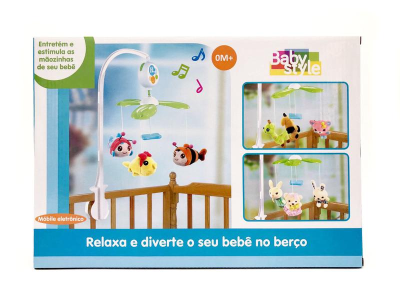 Mobile Musical Eletronico Giratório Pelúcia Bebê Berço - Tapuzim Imagem de Mobile Musical Eletronico Giratório Pelúcia Bebê Berço