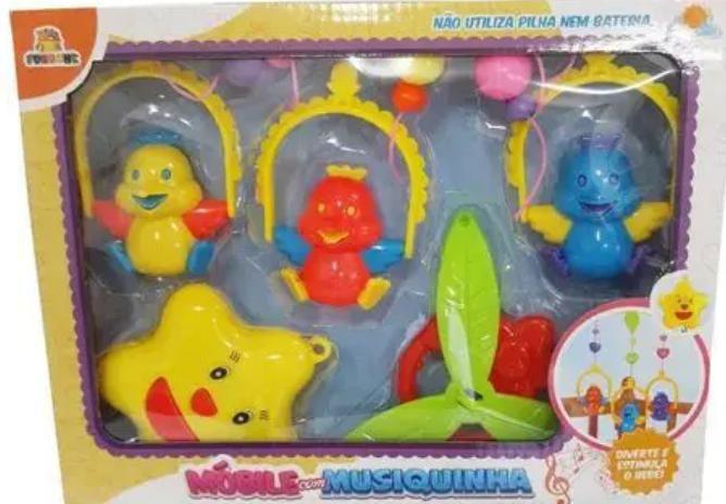 Imagem de Móbile Musical Giratório Brinquedo Para Berço Bebê variados.