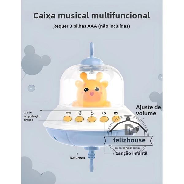 Imagem de Móbile Musical para Bebê com Luzes, Projeção e Controle Remoto