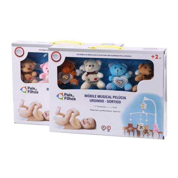 Imagem de Mobile Musical Pelucia Ursinho Fem 2471 - Pais & Filhos