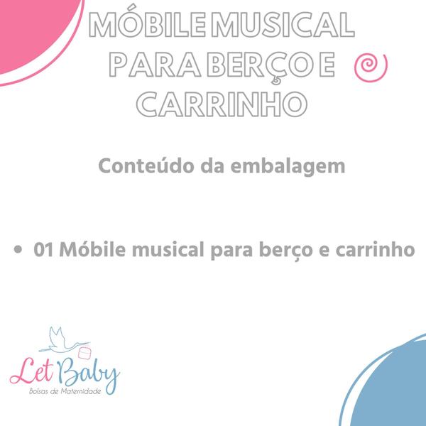 Imagem de Móbile para Berço carrinho Musical Giratório Bebê Menina