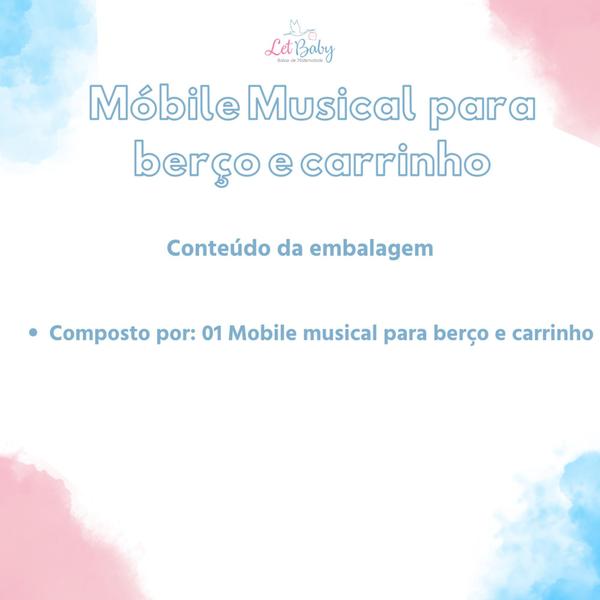 Imagem de Móbile para Berço carrinho Musical Giratório Bebê Menina