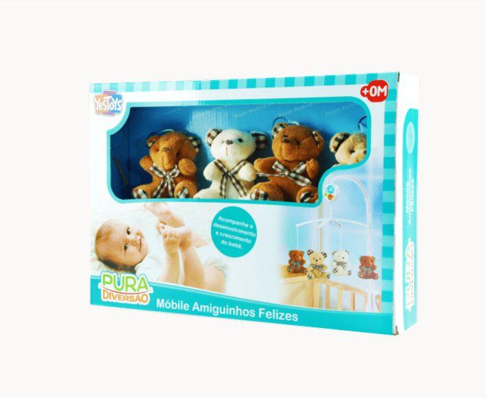 Imagem de Móbile Pelúcia Musical Amiguinhos Felizes - Yestoys