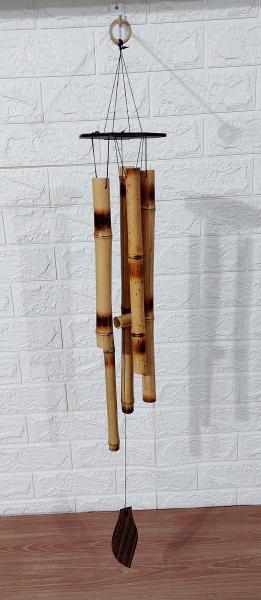 Imagem de Mobile SINO DOS VENTOS 5 Tubos Bambu 60 CM DECORAÇÃO ENFEITE