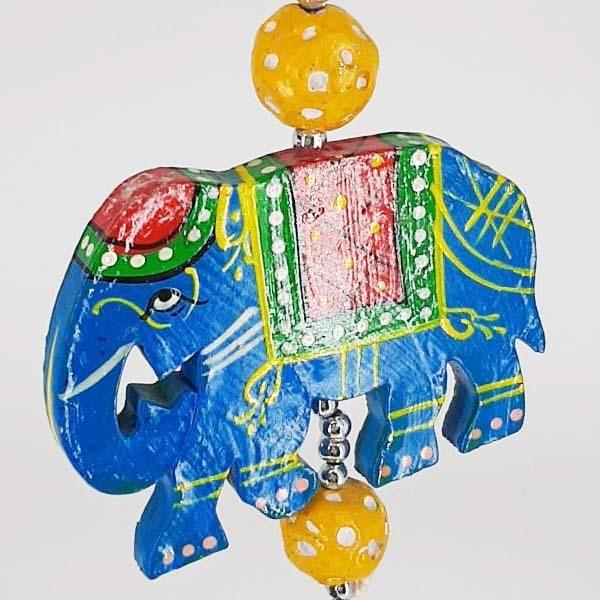 Imagem de Móbile Sino Elefante Pintado 35Cm