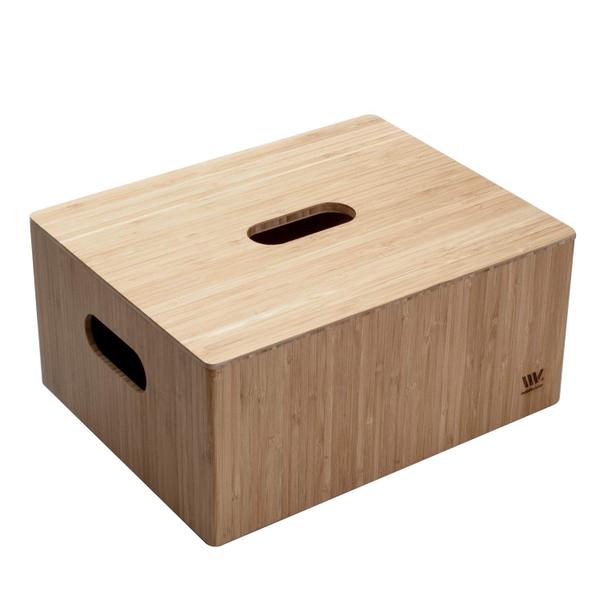 Imagem de MobileVision Bamboo Storage Box PLUS LID COMBO, 9"x 12"x 6", Durable Bin w/Handles, For Clothes, Shoes, Arts & Crafts, Closet & Office Shelf