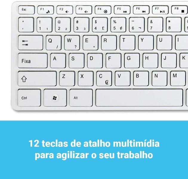 Mobilidade e Versatilidade: Kit Teclado e Mouse Bluetooth Slim - MR Imagem de Mobilidade e Versatilidade: Kit Teclado e Mouse Bluetooth Slim