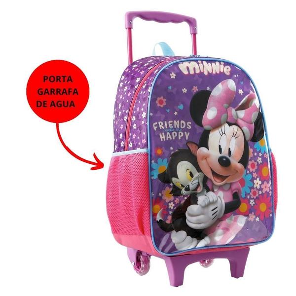 Imagem de Mochila 14 Polegadas Infantil Rodinha Escolar Minnie Disney