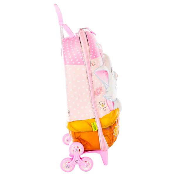 Imagem de Mochila 3D de Rodinhas Infantil - Disney - Gata Marie - Maxtoy