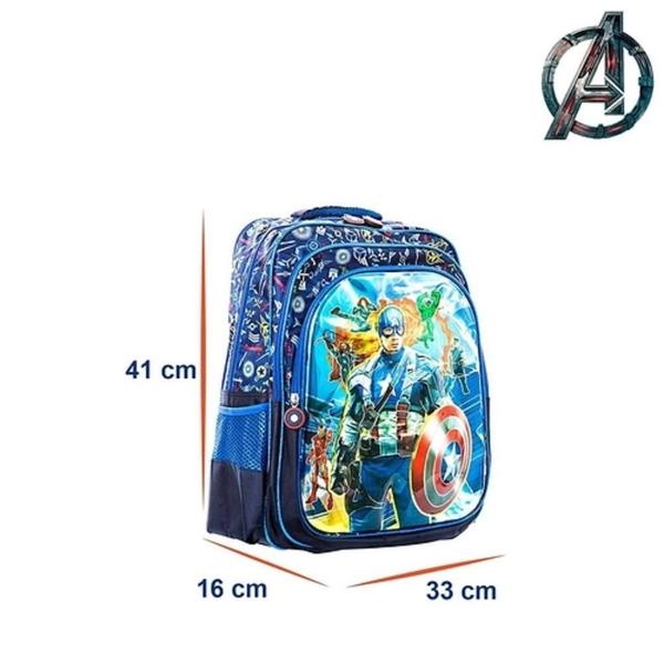 Imagem de Mochila 3d Escolar Infantil De Costas Capitão América