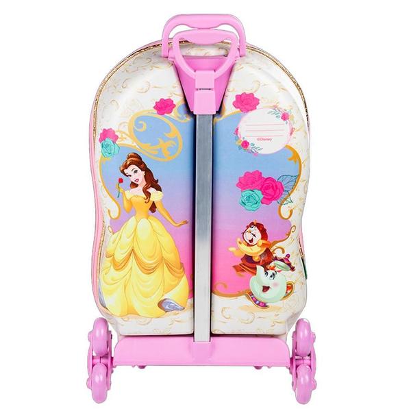 Imagem de Mochila 3D Infantil Bela Rosa Disney 53x30x20 cm