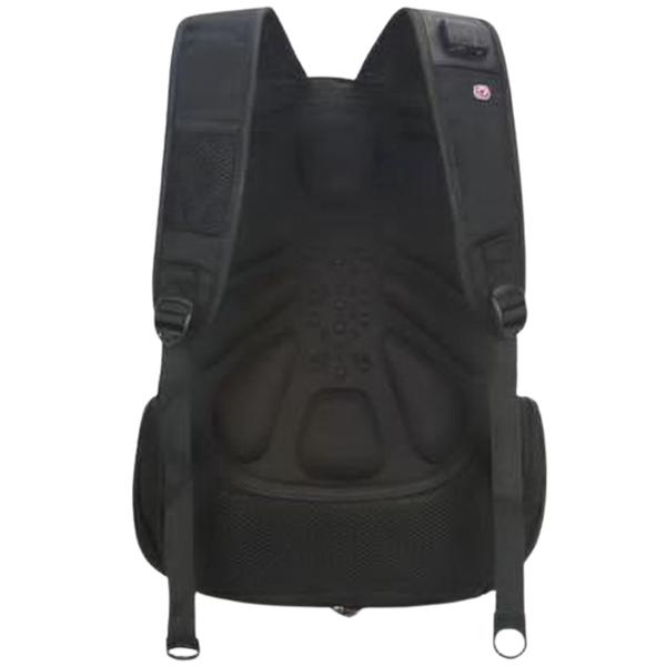 Imagem de Mochila Alça Cabo de Aço Saída Fone de Ouvido Cabo Usb Cadeado Ergonômica