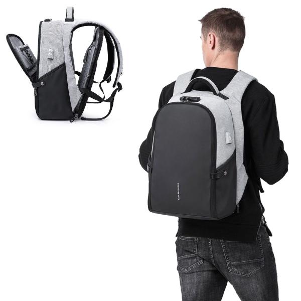 Imagem de Mochila Antifurto Impermeável Premium com Cadeado de Código e Trava para Notebooks de Até 15.6 Polegadas