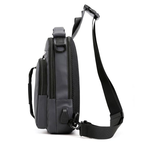 Mochila Bag Bolsa Masculina Transversal Ombro Pochete Usb - Bela Import Imagem de Mochila Bag Bolsa Masculina Transversal Ombro Pochete Usb