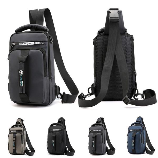 Mochila Bag Bolsa Masculina Transversal Ombro Pochete Usb - Bela Import Imagem de Mochila Bag Bolsa Masculina Transversal Ombro Pochete Usb