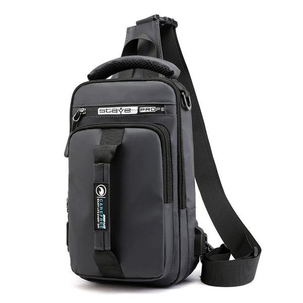 Mochila Bag Bolsa Masculina Transversal Ombro Pochete Usb - Bela Import Imagem de Mochila Bag Bolsa Masculina Transversal Ombro Pochete Usb