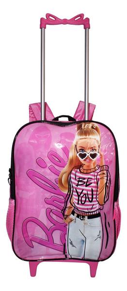 Imagem de Mochila Barbie Rodinhas Infantil Feminina Escolar Grande Top