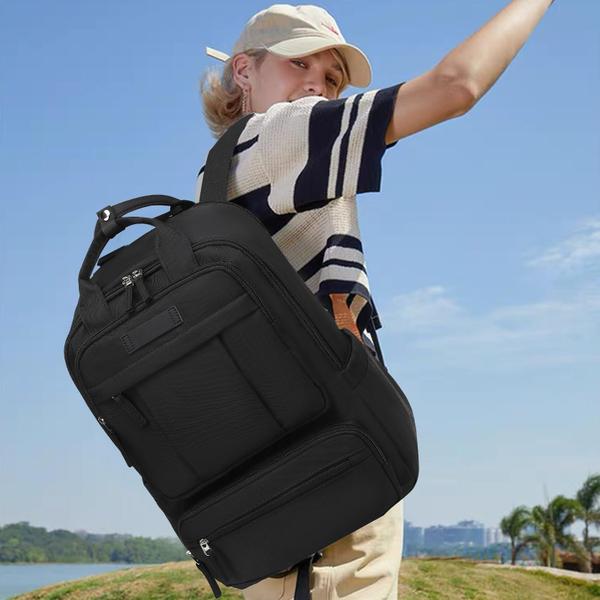 Imagem de Mochila Bluboon Laptop impermeável para mulheres preta 12Lx17Hx6D