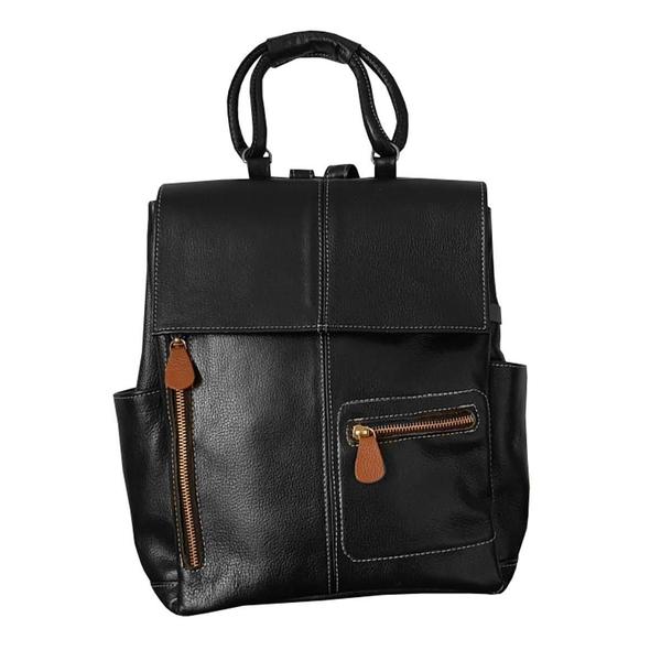 Mochila Bolsa Blogueira Feminina De Couro Com Alça De Mão (T - Marcati Couros Imagem de Mochila Bolsa Blogueira Feminina De Couro Com Alça De Mão (T