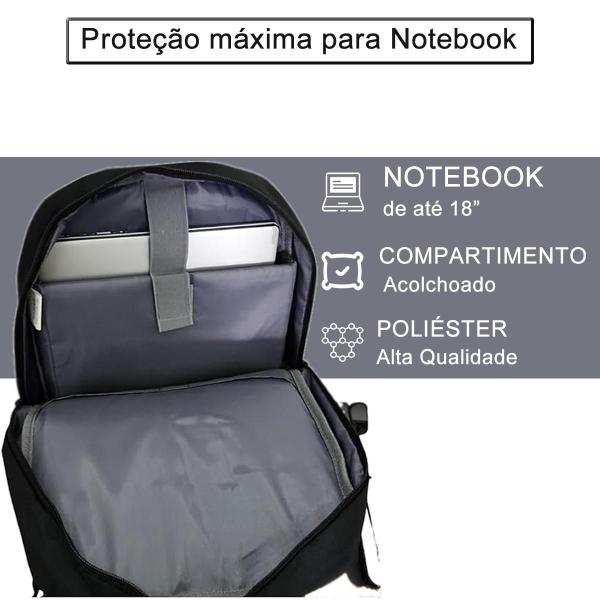 Imagem de Mochila Bolsa Casual Executiva Notebook Reforçada Premium