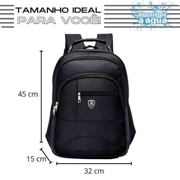 Imagem de Mochila Bolsa De Costas Masculina Reforcada Notebook C/ Cabo De Aço Top