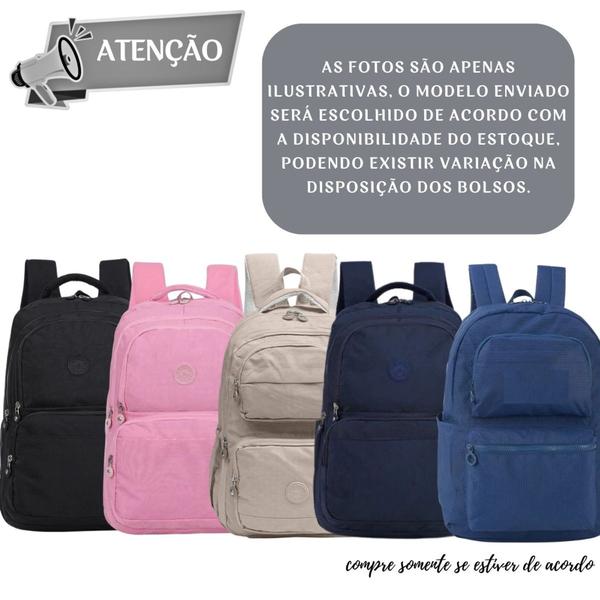 Imagem de Mochila Bolsa Escolar Adolescente Feminina Faculdade Impermeável Grande - Cores