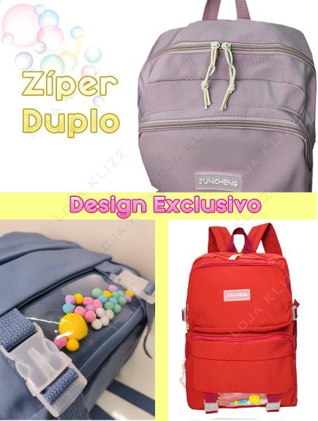 Imagem de Mochila Bolsa Escolar Bubblles Fofa Kawaii Impermeável Preto